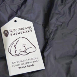 Ray Mears 3-Season Down Sleeping Bag - Black Bear -Outdoor Survival Club Black label