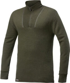 Woolpower Ullfrotte Original Zip Turtleneck - 200g - Pine Green
